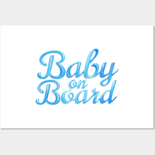 Baby on Board - Blue Posters and Art